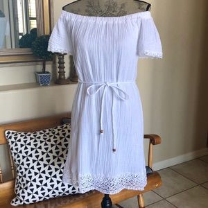 Michael Stars Off the Shoulder White Sundress